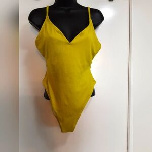 Old Navy Florescent Yellow One Piece Swim Suit